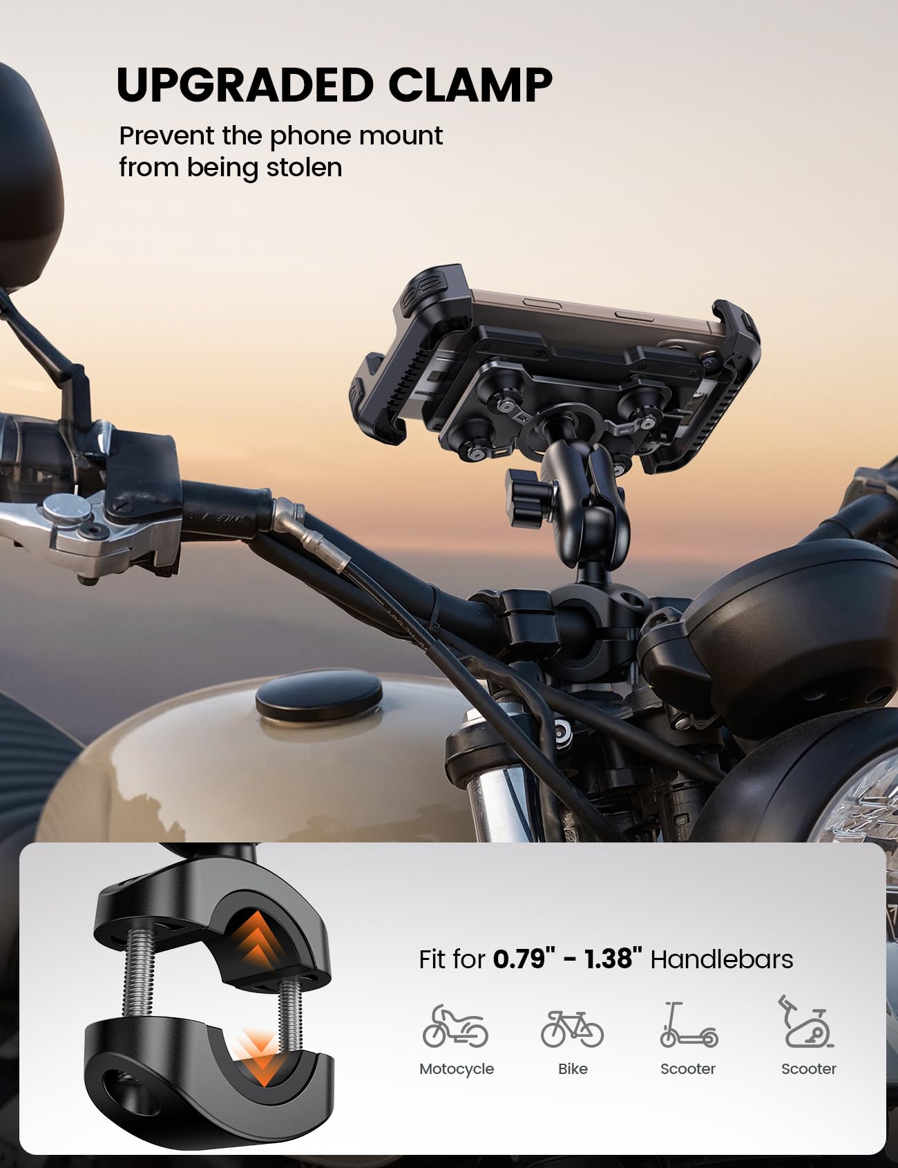 Soft silicone contact points protect your phone from scratches.