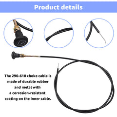 Aomitop 290-610 choke cable on MZ Magnum demonstrates durable inner cable for smooth operation.