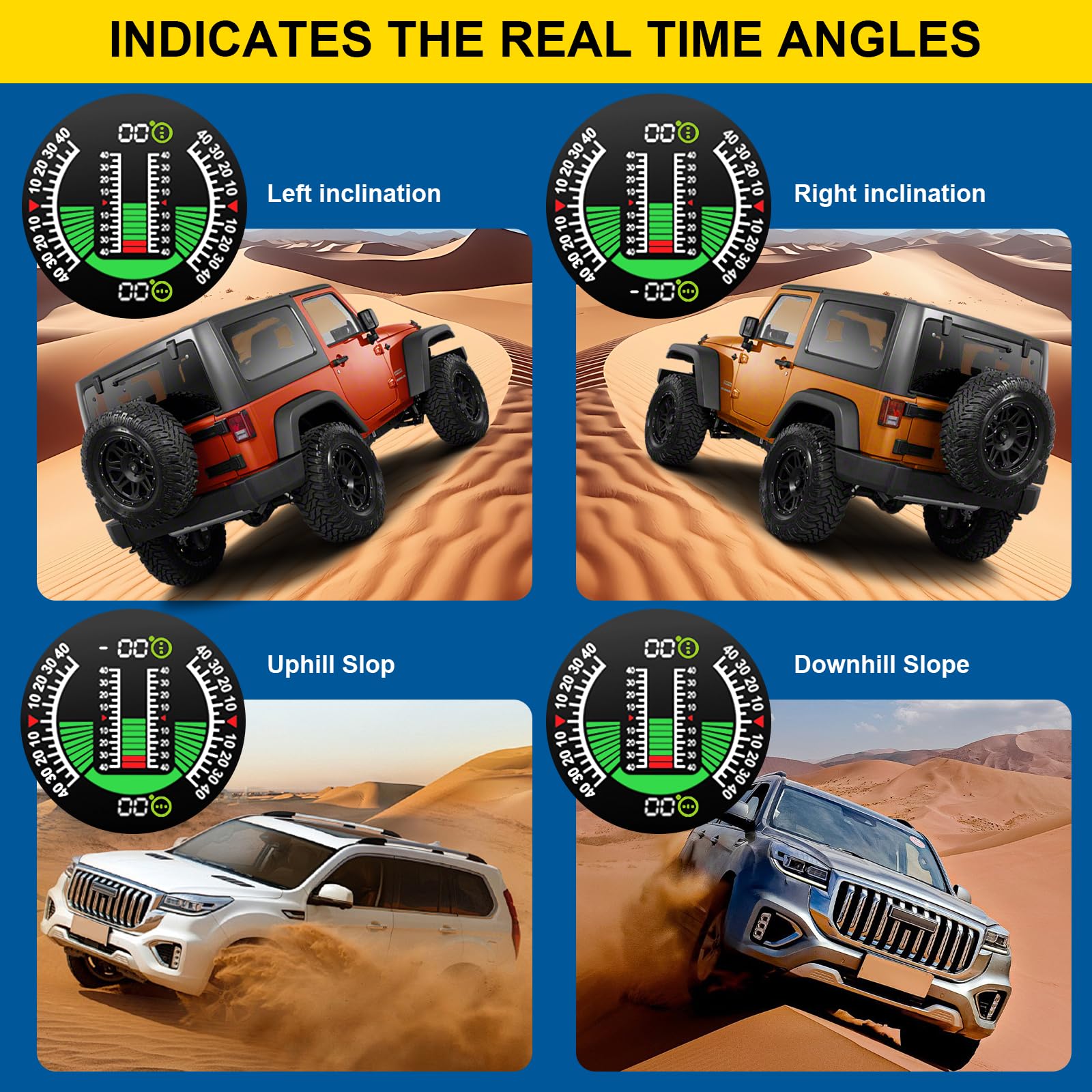 AOMOSUR battery voltmeter display keeps track of power before long drives.