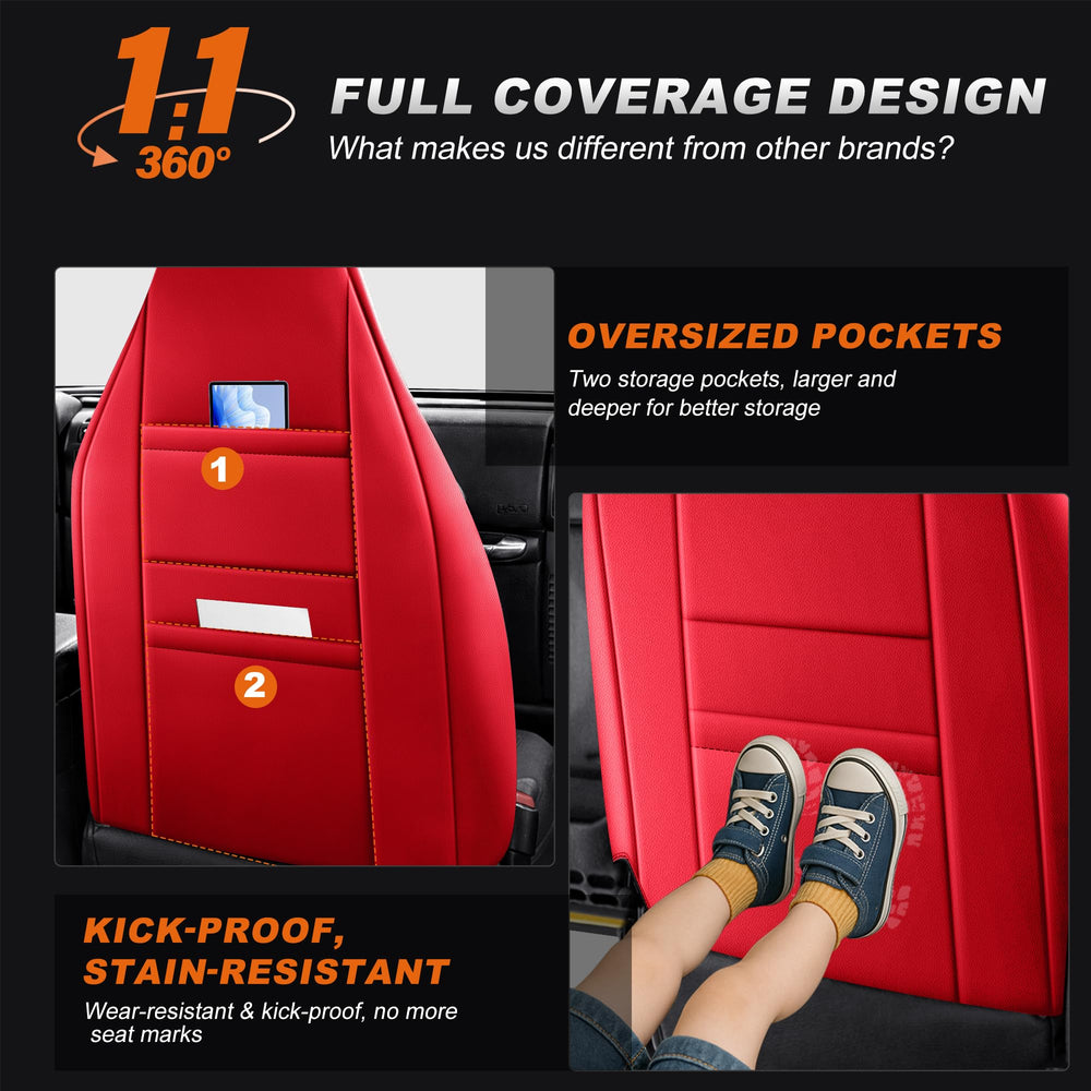AOMSAZTO front seat with airbags; compatible access ports for safety.