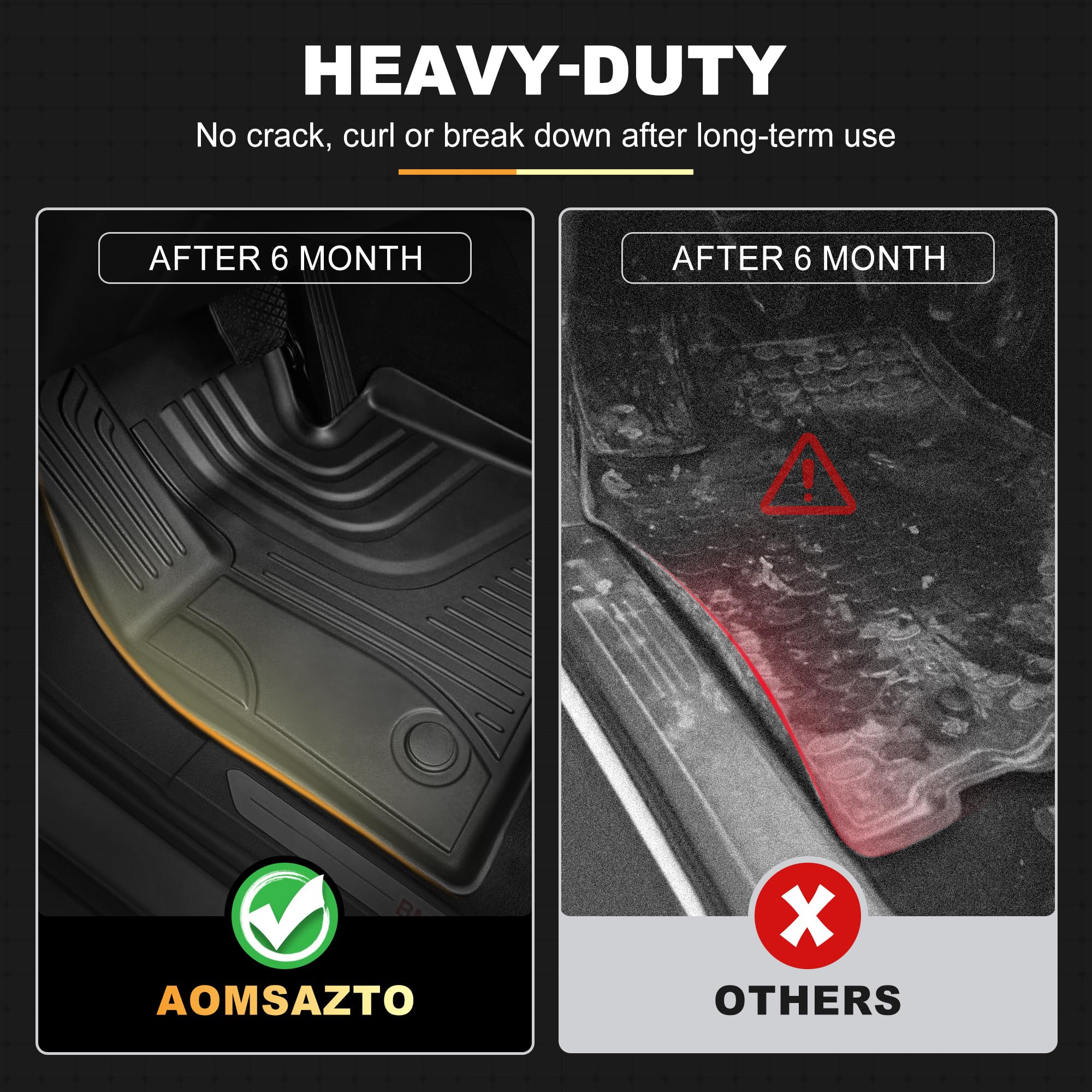 AOMSAZTO all-weather durability mats for BMW X7 withstand temperature changes