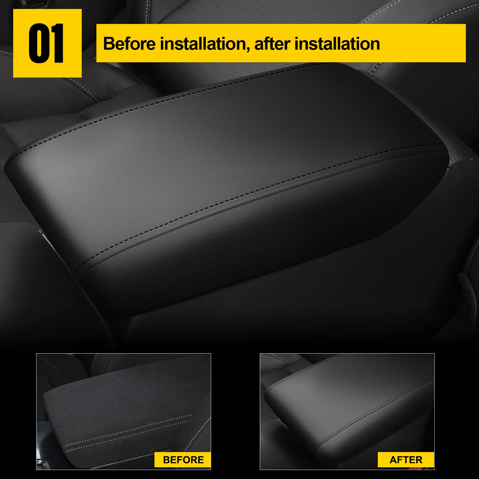 AOMSAZTO Civic 2012-2015 armrest cover fits precisely and protects.