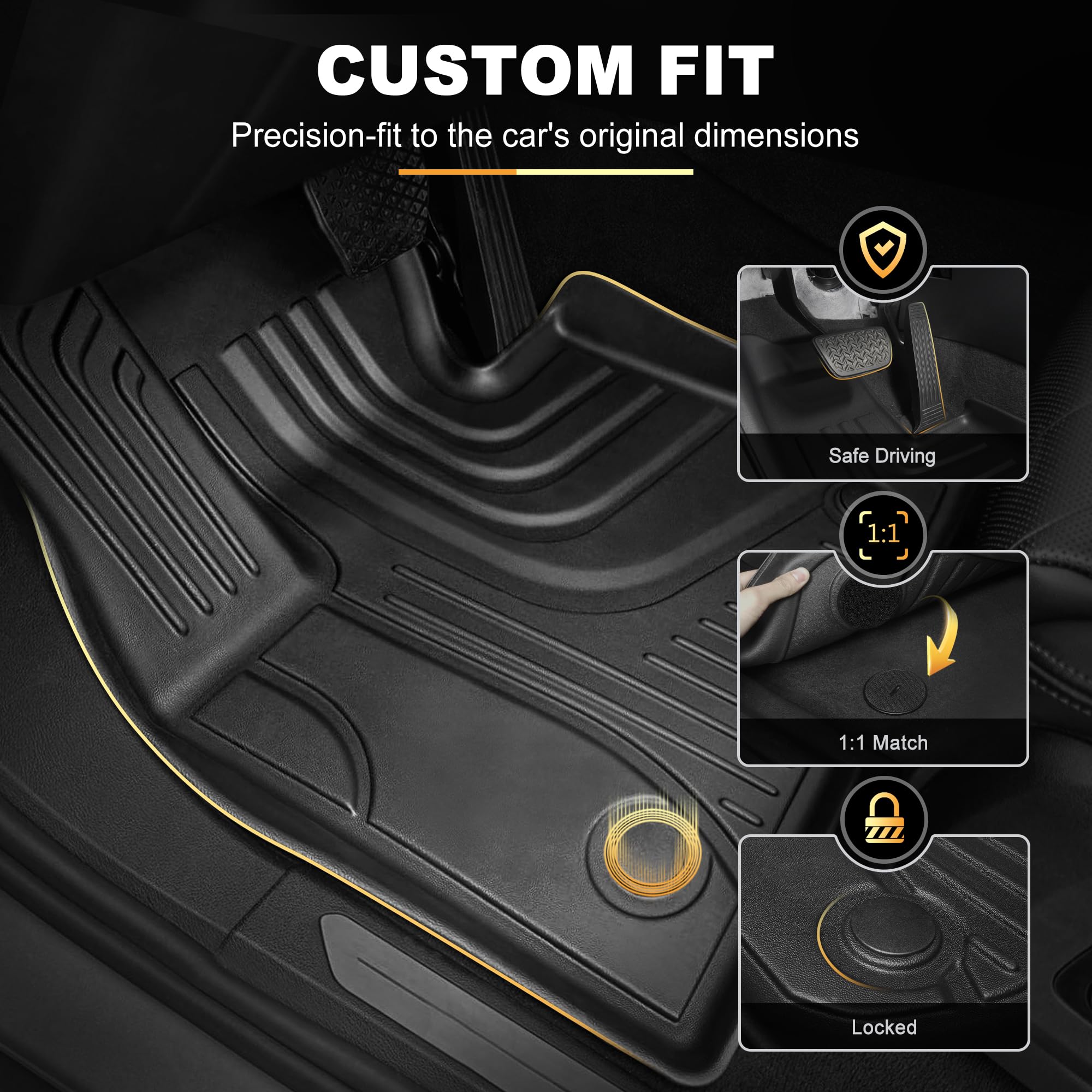 AOMSAZTO 3D laser-fit mats ensuring accurate alignment for X7 interior