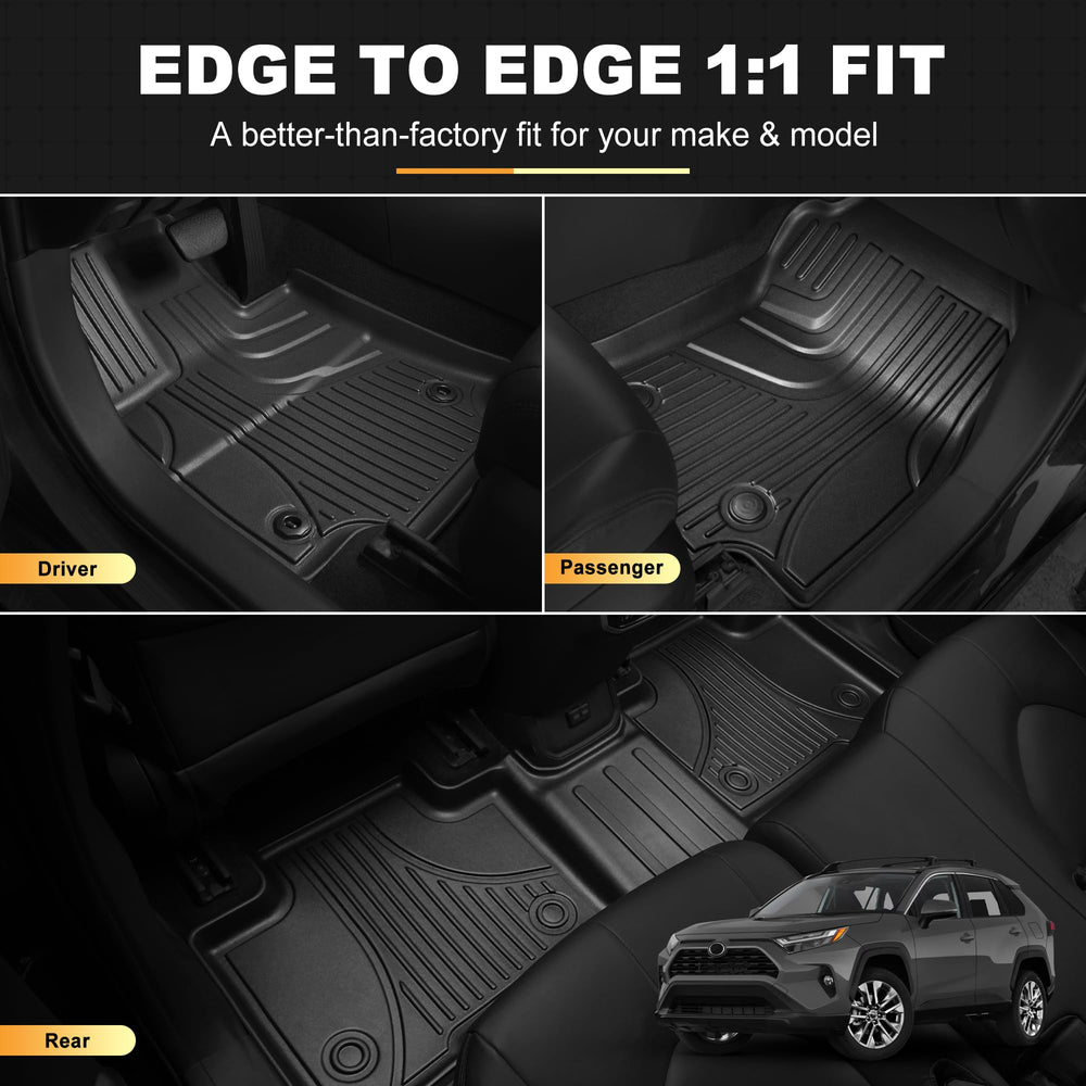 AOMSAZTO Rav4 all-weather mats guard against rain and mud.