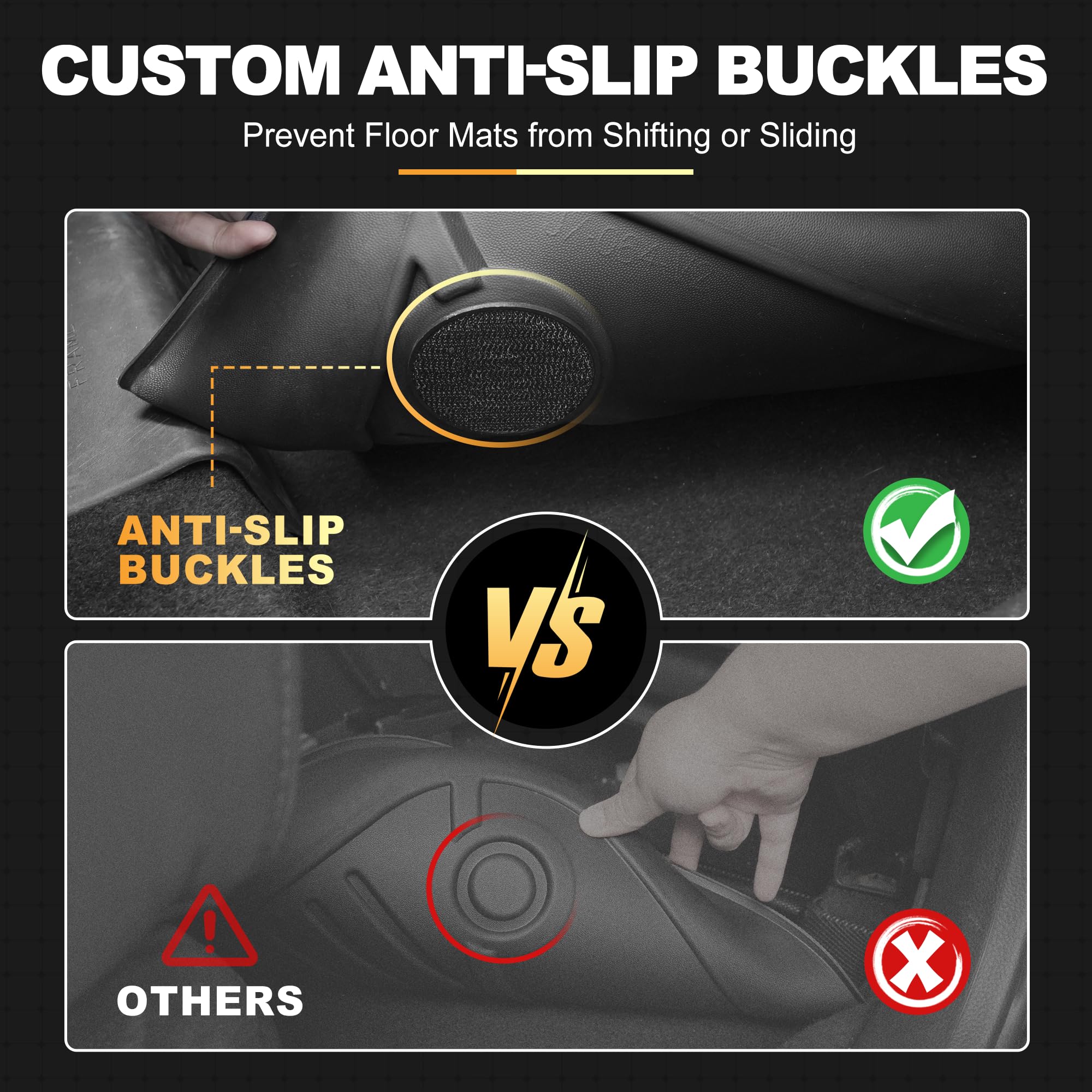 AOMSAZTO Rav4 easy-clean, odorless TPE material.