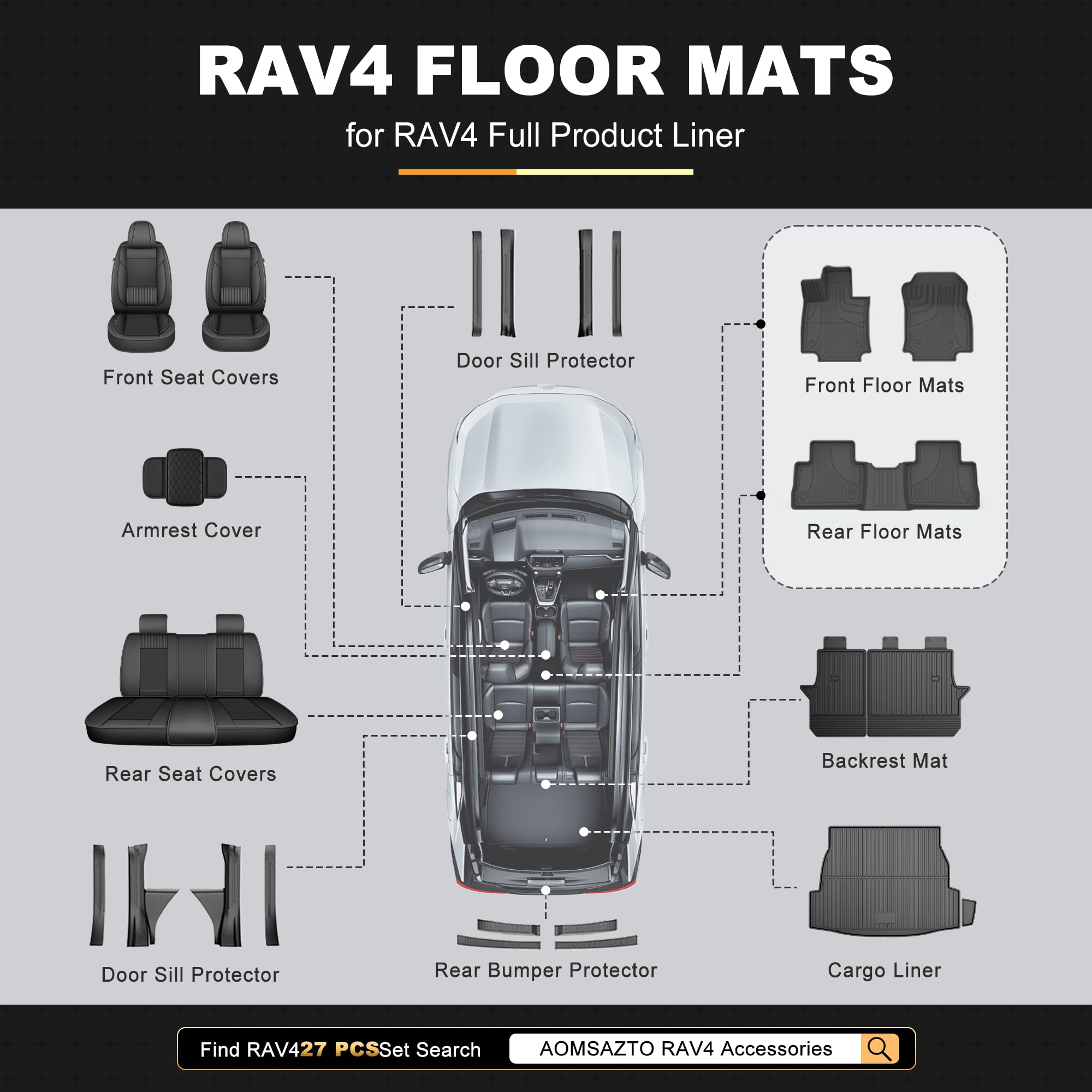 AOMSAZTO Rav4 not for vinyl floors—verify compatibility.