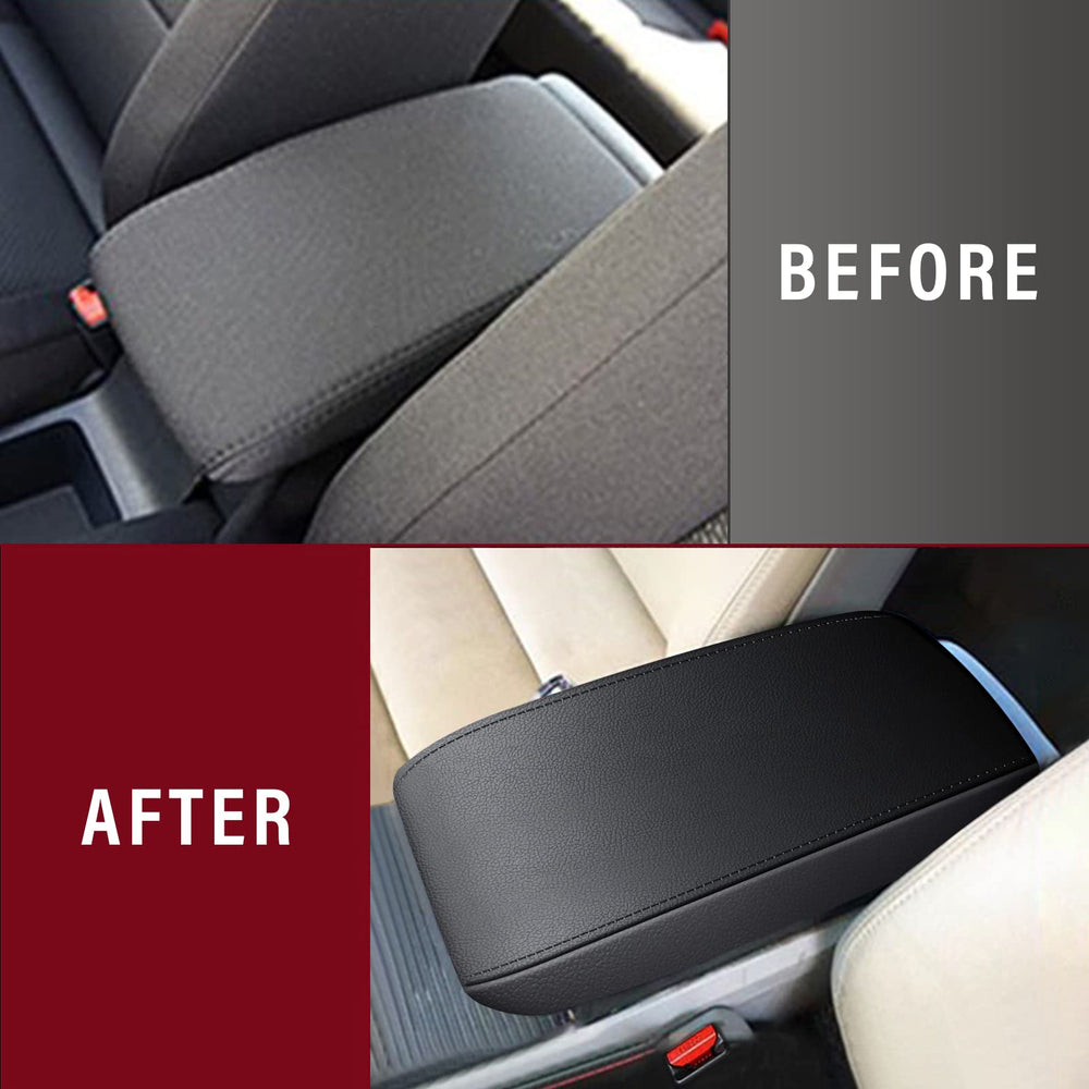 AOMSAZTO center console armrest cover features dual elastic bands for a secure fit.