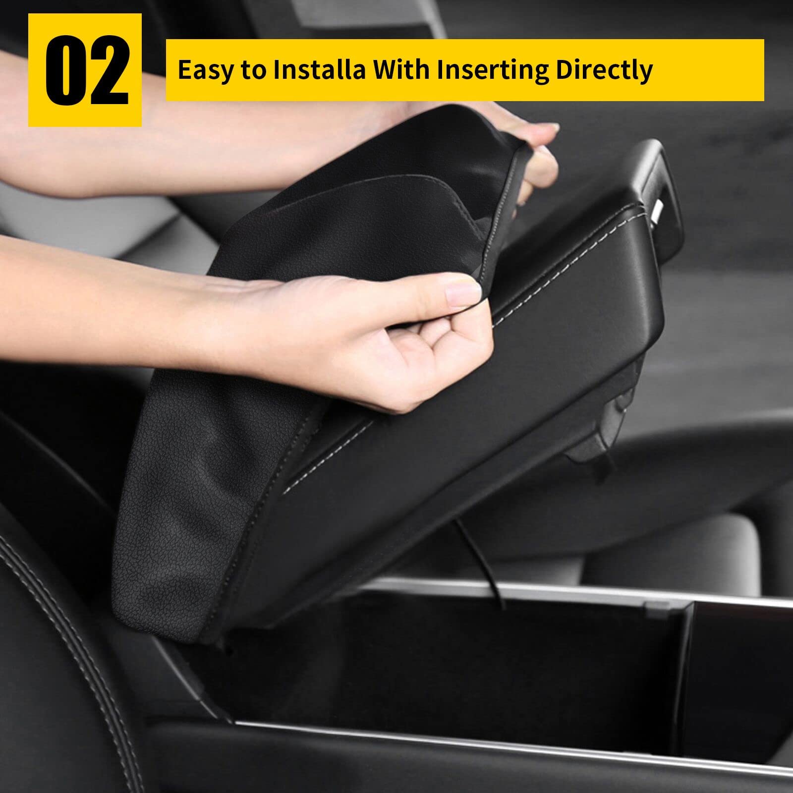 AOMSAZTO artificial leather armrest close-up with premium texture for everyday comfort.