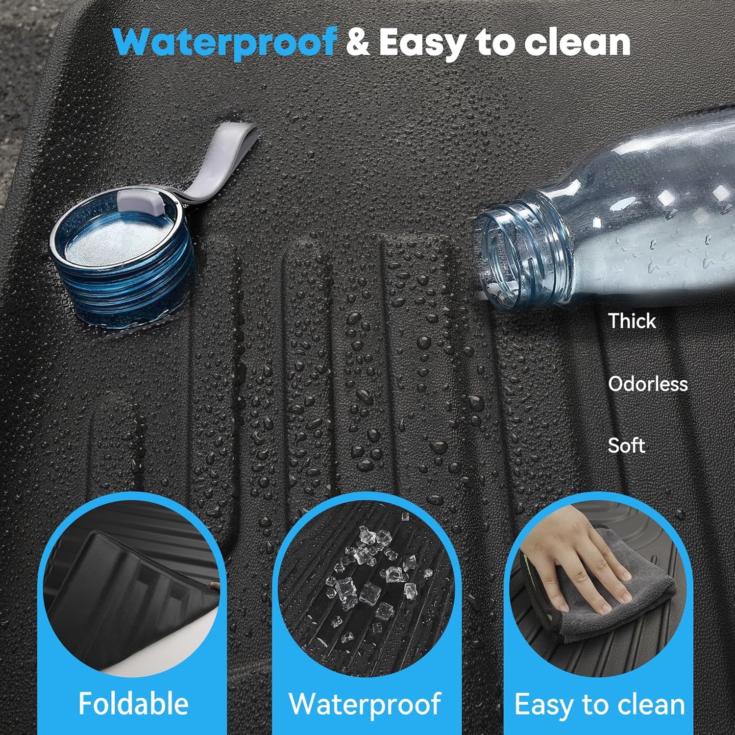 AOMSAZTO Camry mats feature a non-slip surface to stay in place.