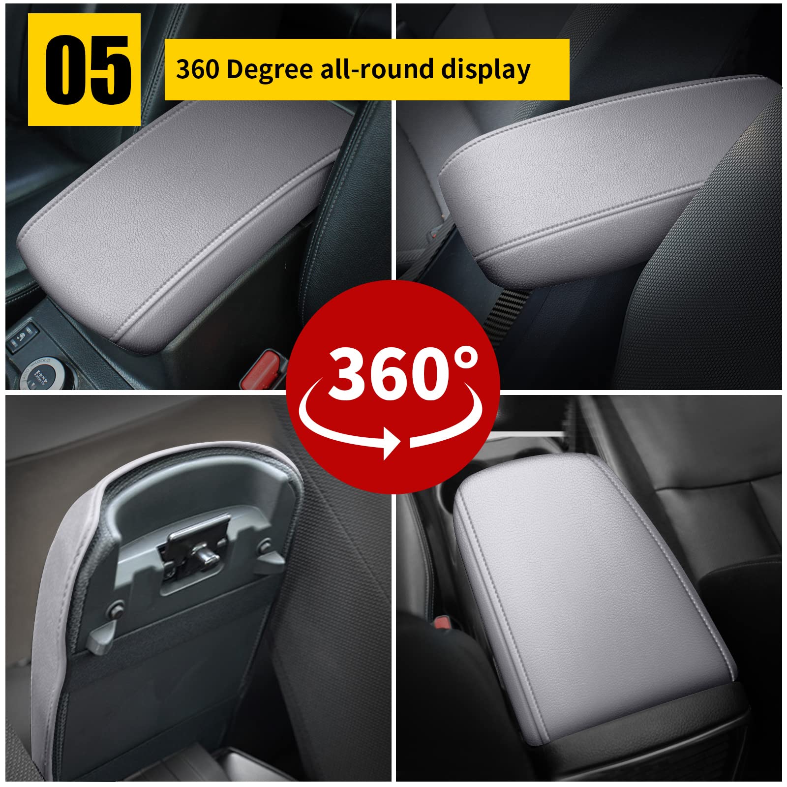 AOMSAZTO center console cover integrates with the Civic interior fit.