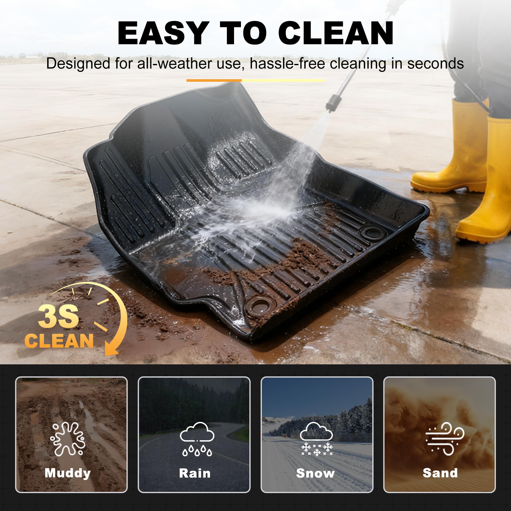 AOMSAZTO all-weather coverage demonstrates spill resistance and easy cleaning.