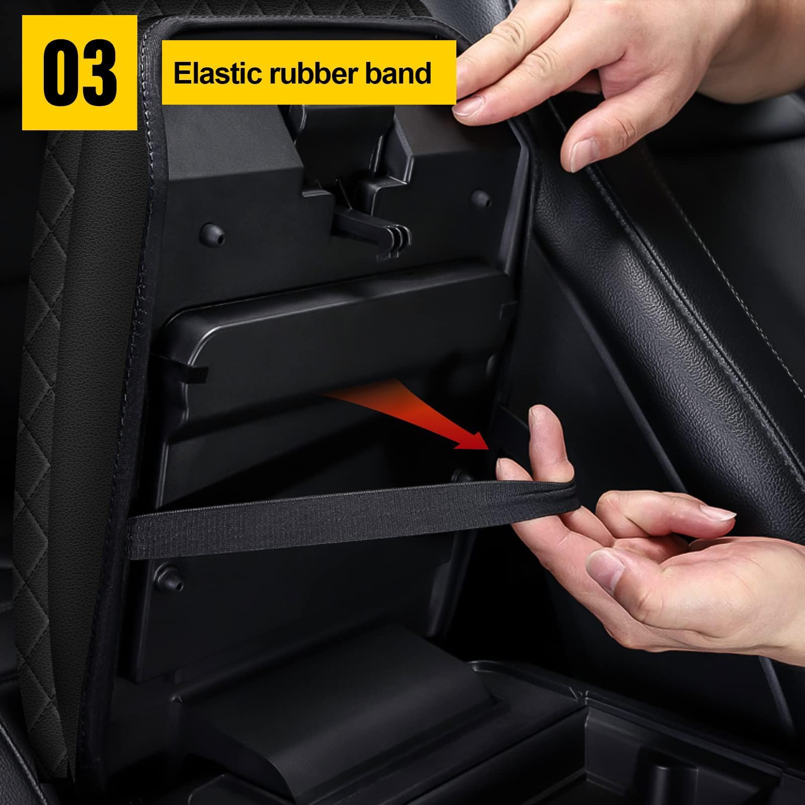 AOMSAZTO armrest cover installs quickly with elastic belts.