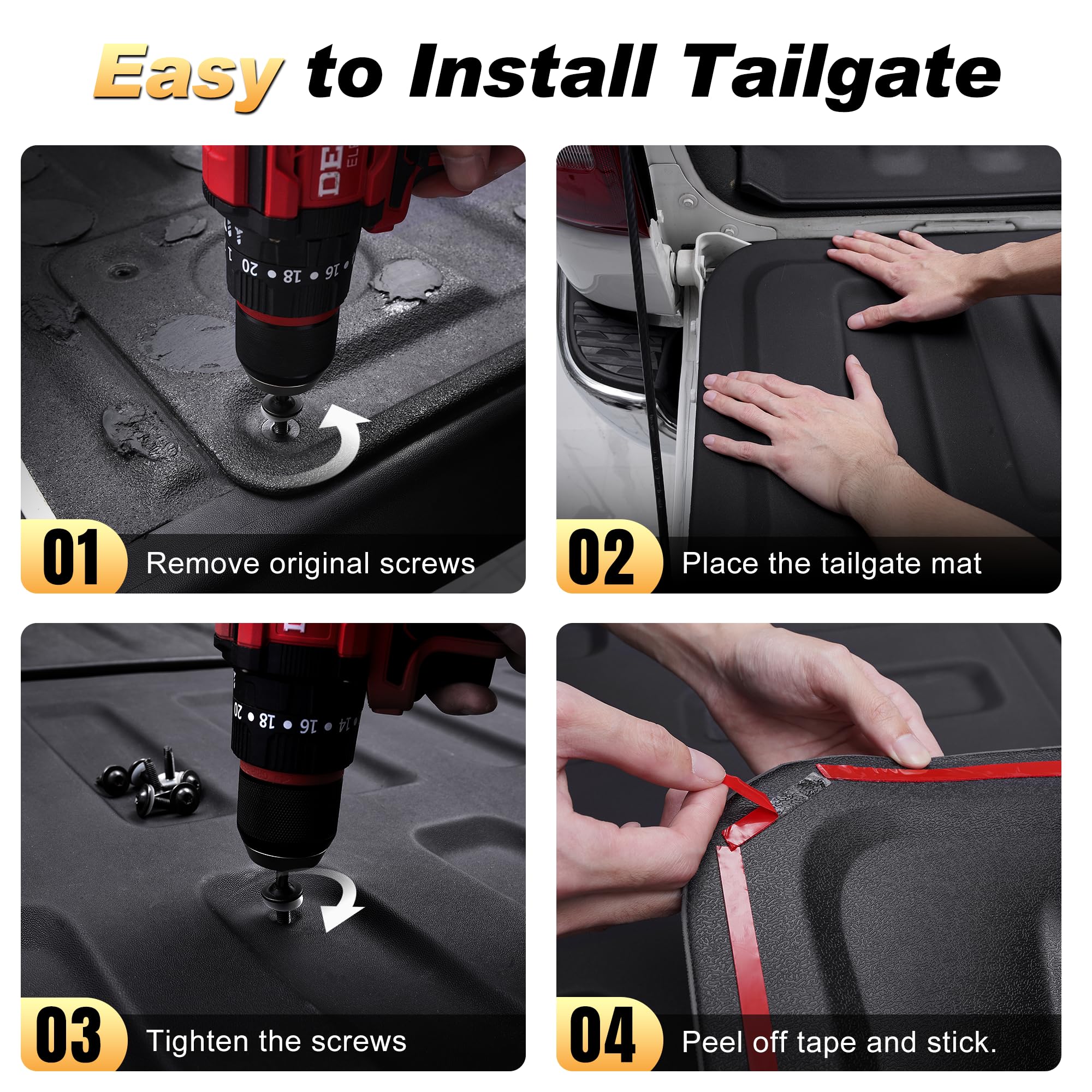 AOMSAZTO fitment highlights precise alignment with Ram 1500 short bed.