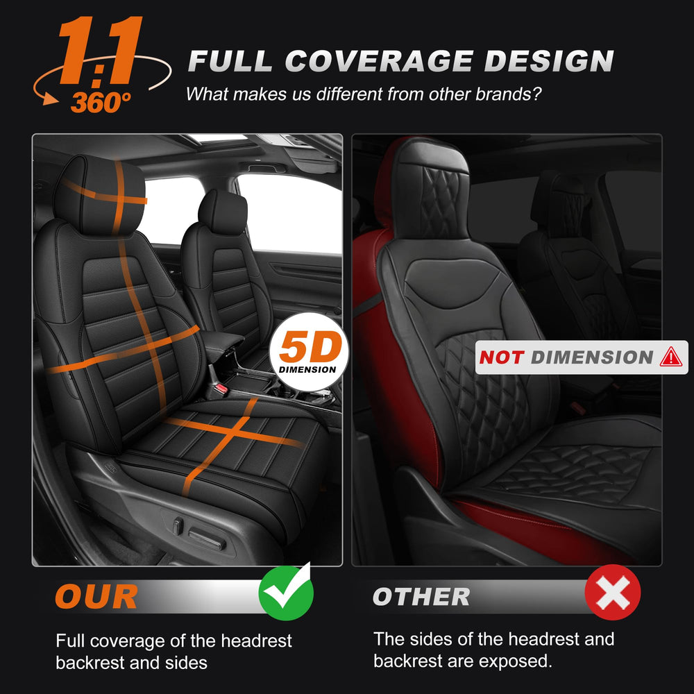 AOMSAZTO Honda CR-V seat covers material close-up showing premium faux leather texture.