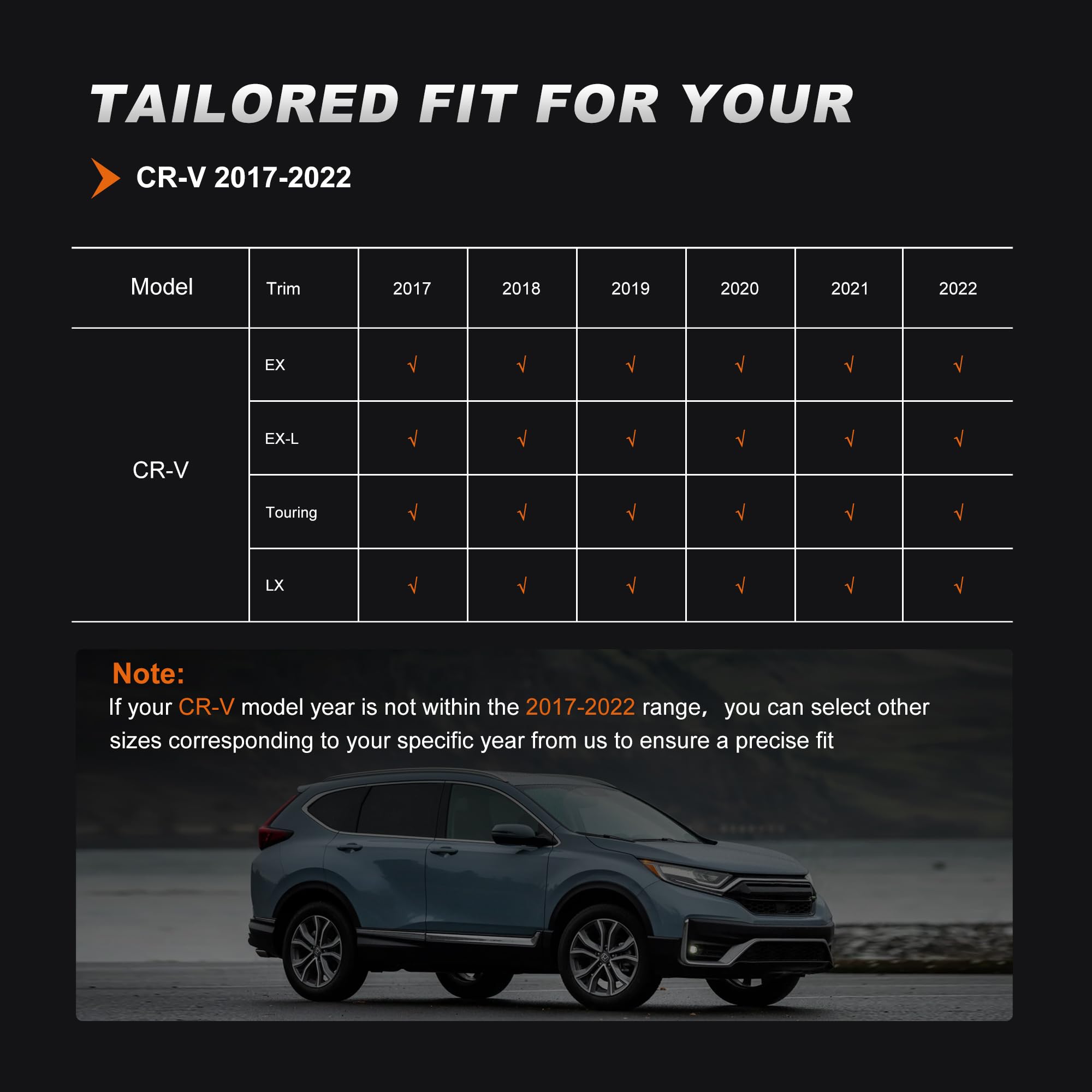 AOMSAZTO Honda CR-V seat covers rear set protect rear seats and upholstery.