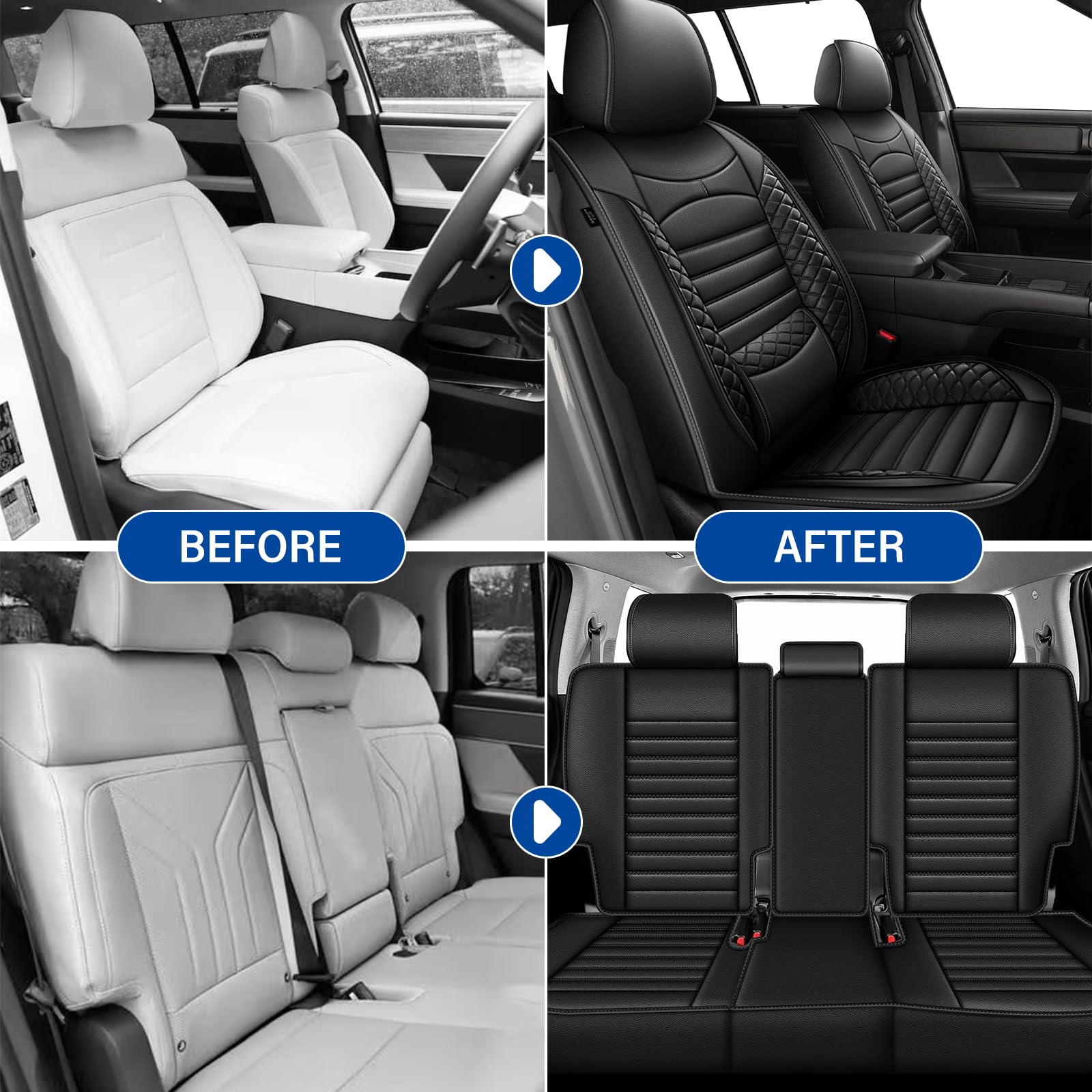 Easy-install guide for AOMSAZTO Hyundai Santa Fe seat covers
