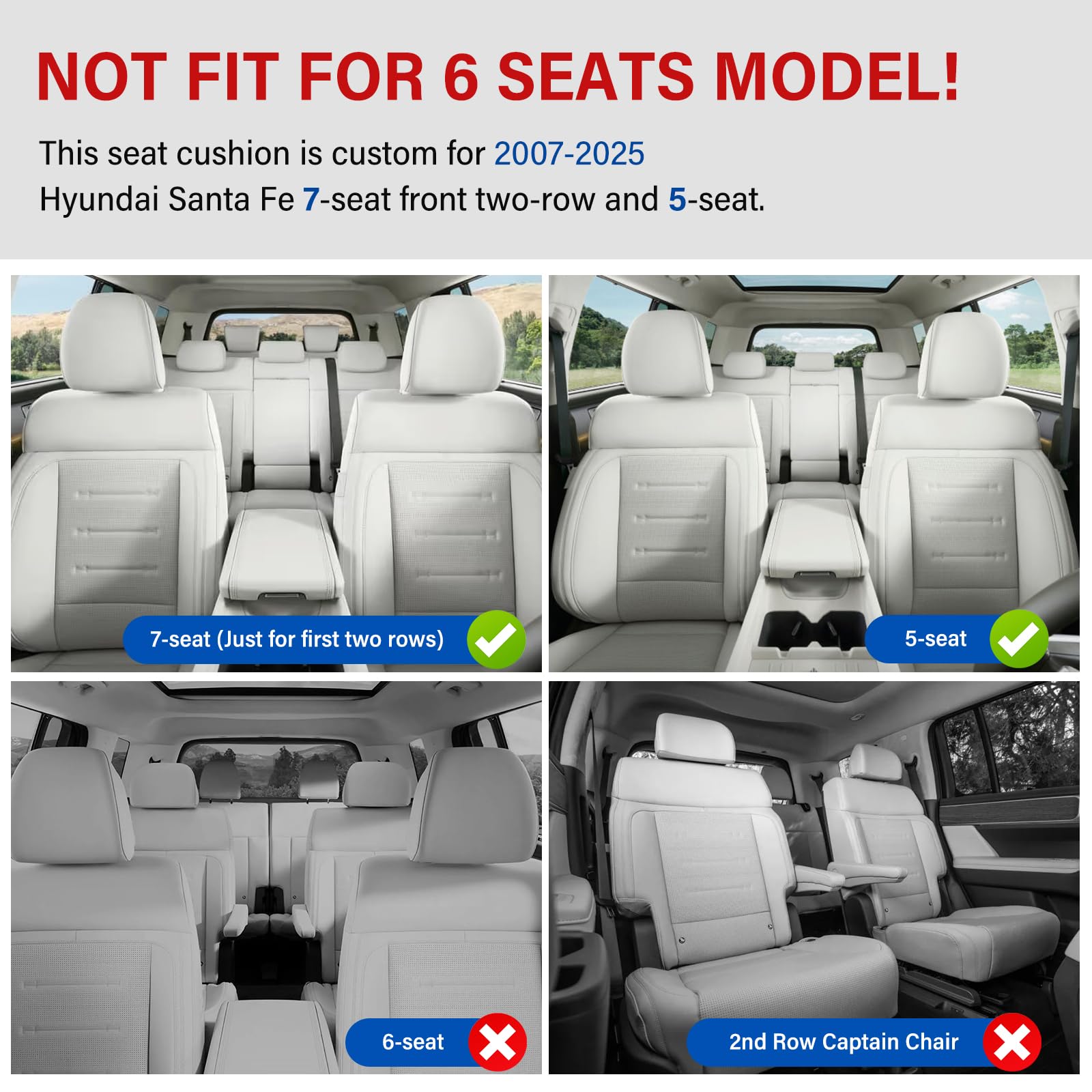 AOMSAZTO front seat cover for Hyundai Santa Fe in black with durable material