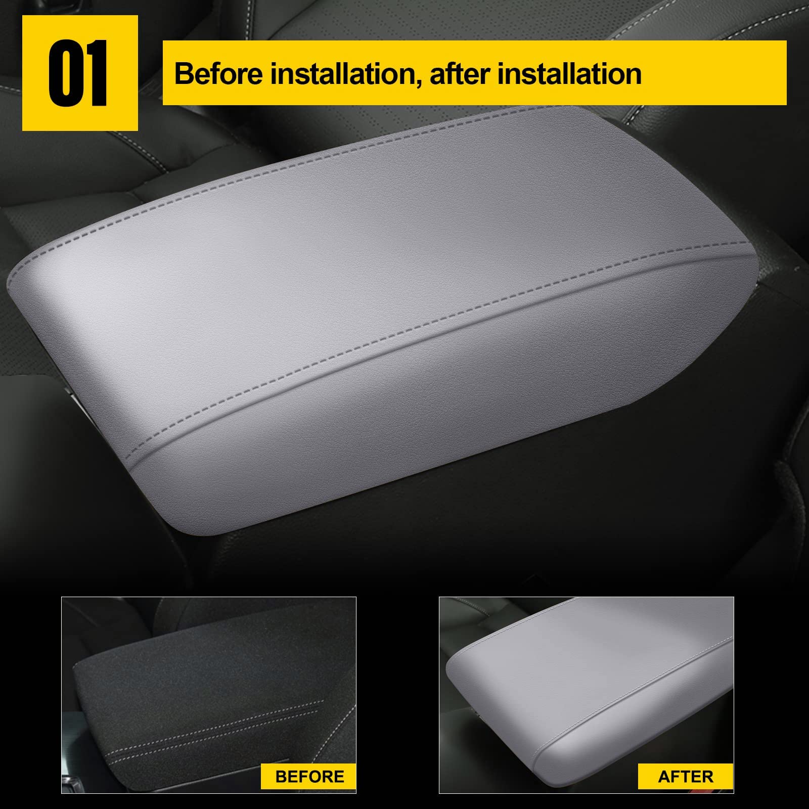 AOMSAZTO memory foam padding for armrest comfort on long drives.