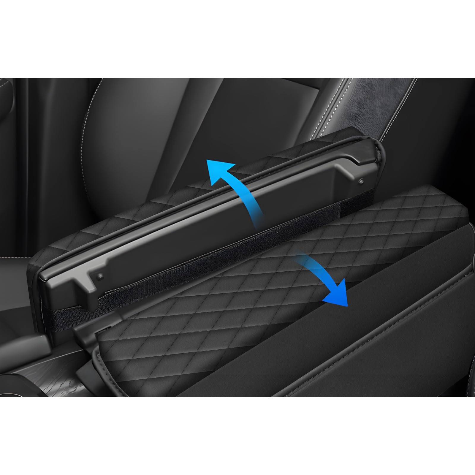 AOMSAZTO Armrest protector installs from the back seat for a quick upgrade.