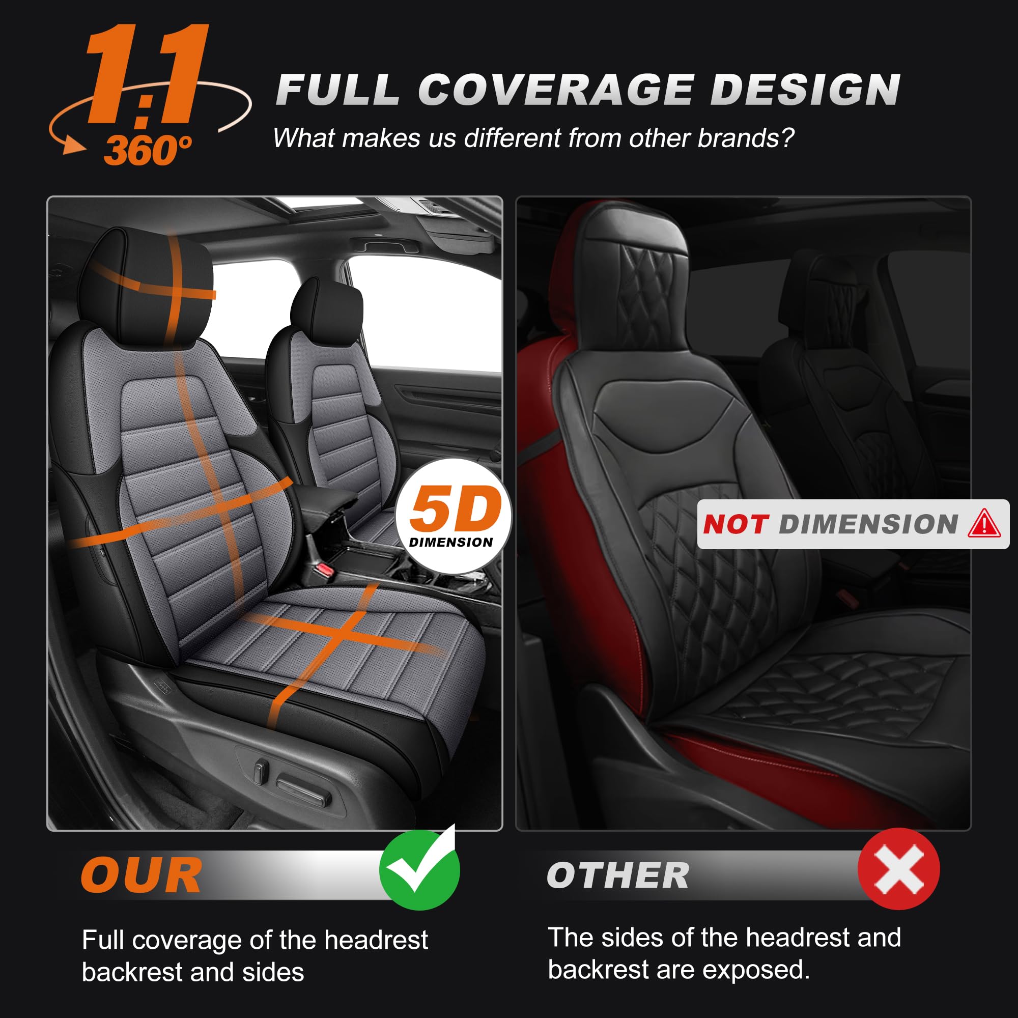 AOMSAZTO waterproof leather-look seat cover protects against spills and stains