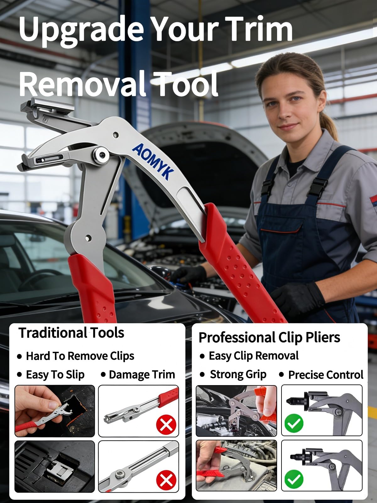 AOMYK stainless steel head offers durable performance for repeated use