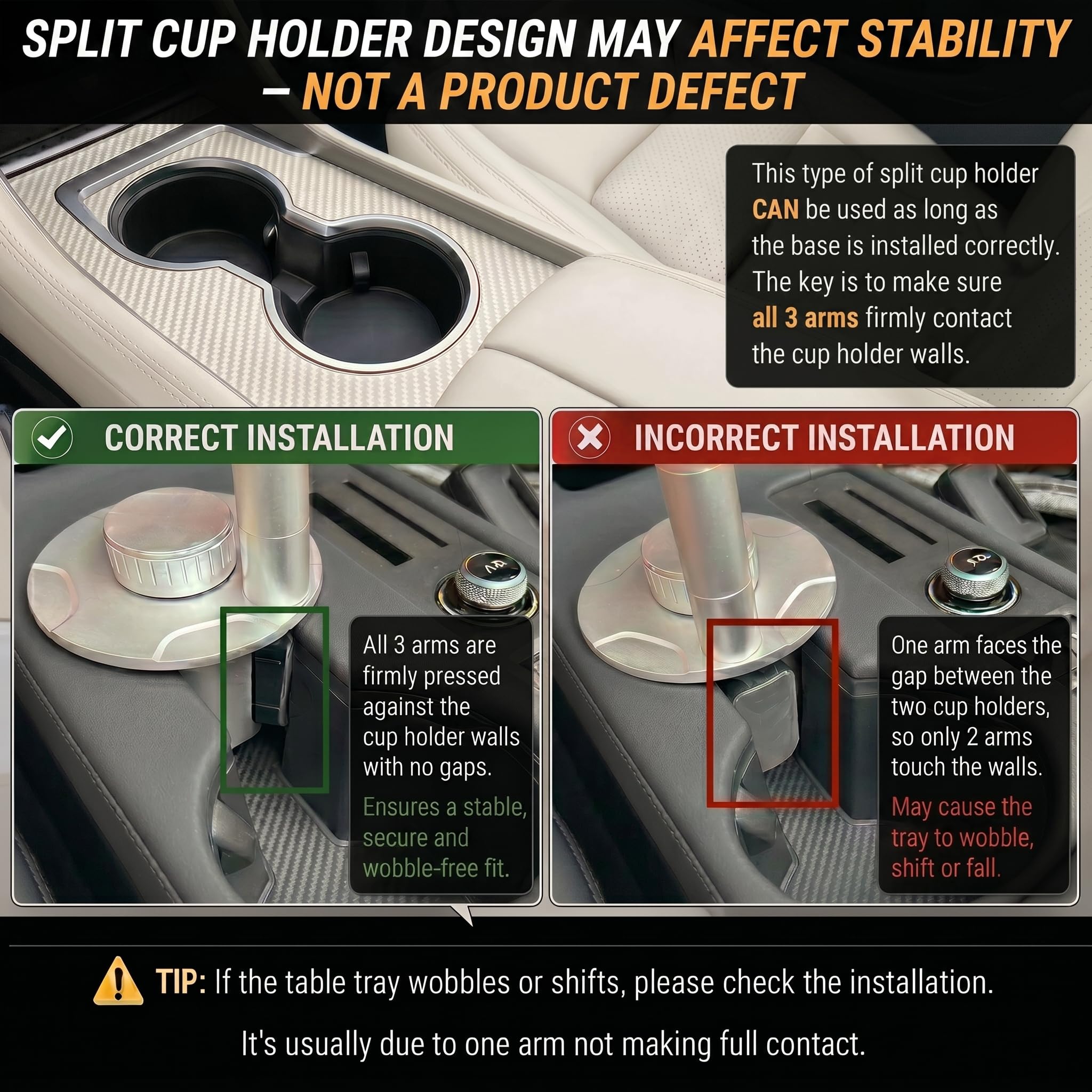 Two aluminum height extenders included with the AONOX tray