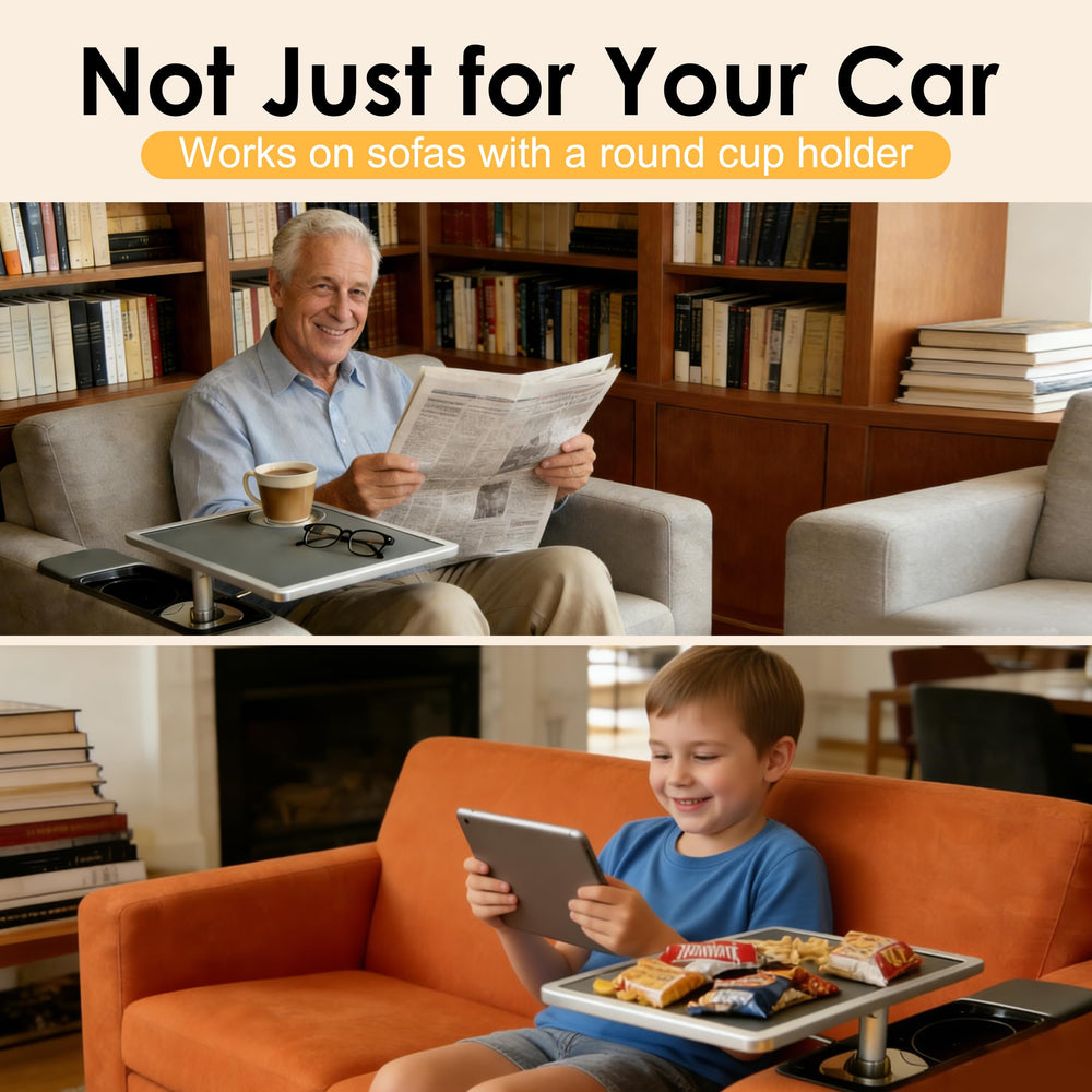 Ideal for road trips, mobile office, and home theater snacks with the AONOX tray