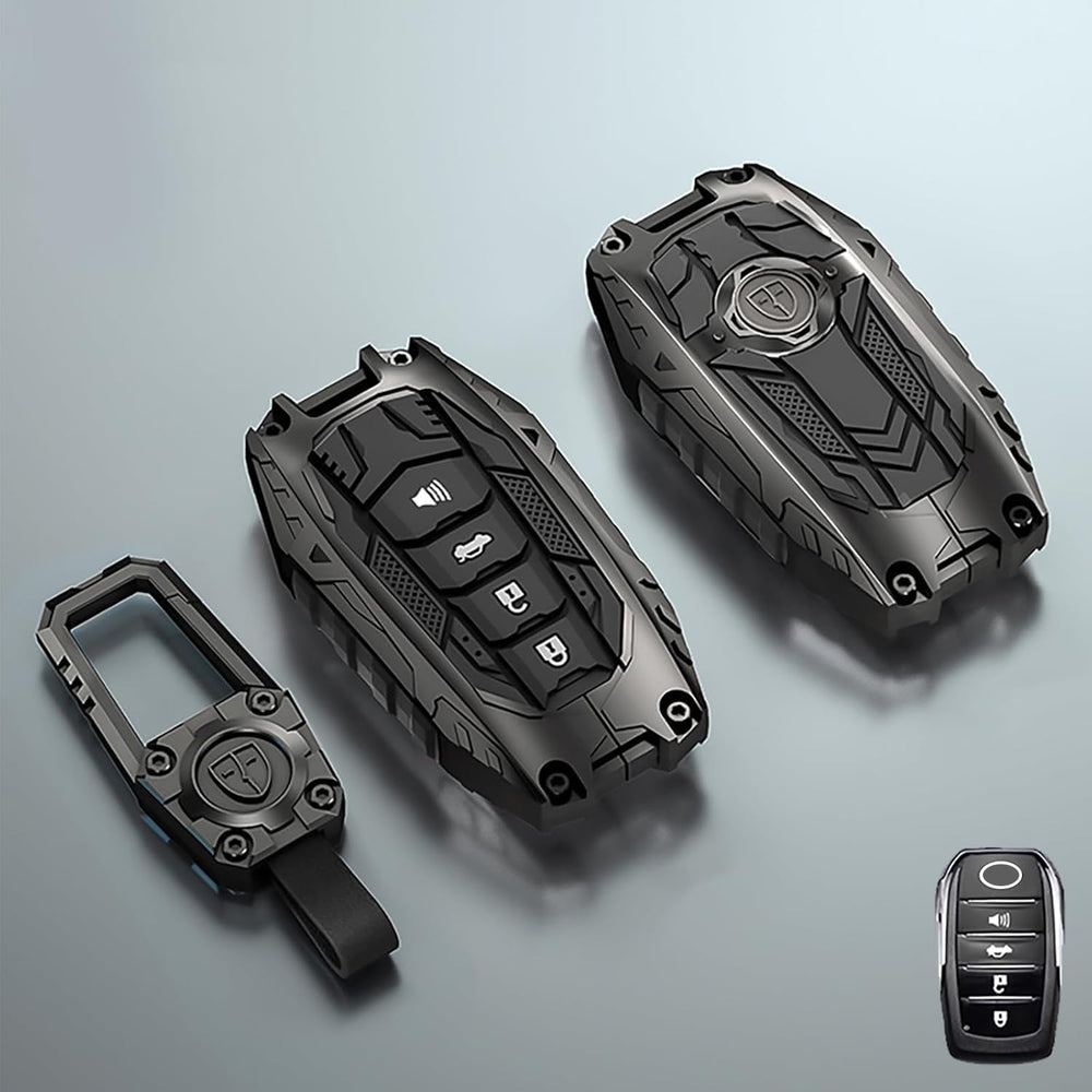 Aoocar Mech Style key fob cover with front emblem for enhanced protection.