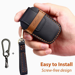 Aoocar retro style leather key fob cover adds timeless elegance.