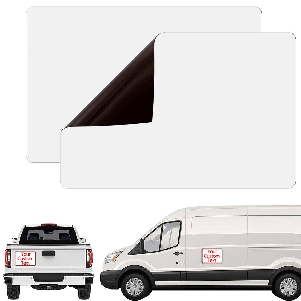 AOOCY car magnet sheet on a car door showing quick attachment for temporary signage.