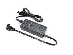 AooDen AC adapter delivering 14.5V DC to power a car fridge on the road.