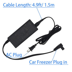 AooDen 1.5 meter car fridge power cable shown for flexible setup.