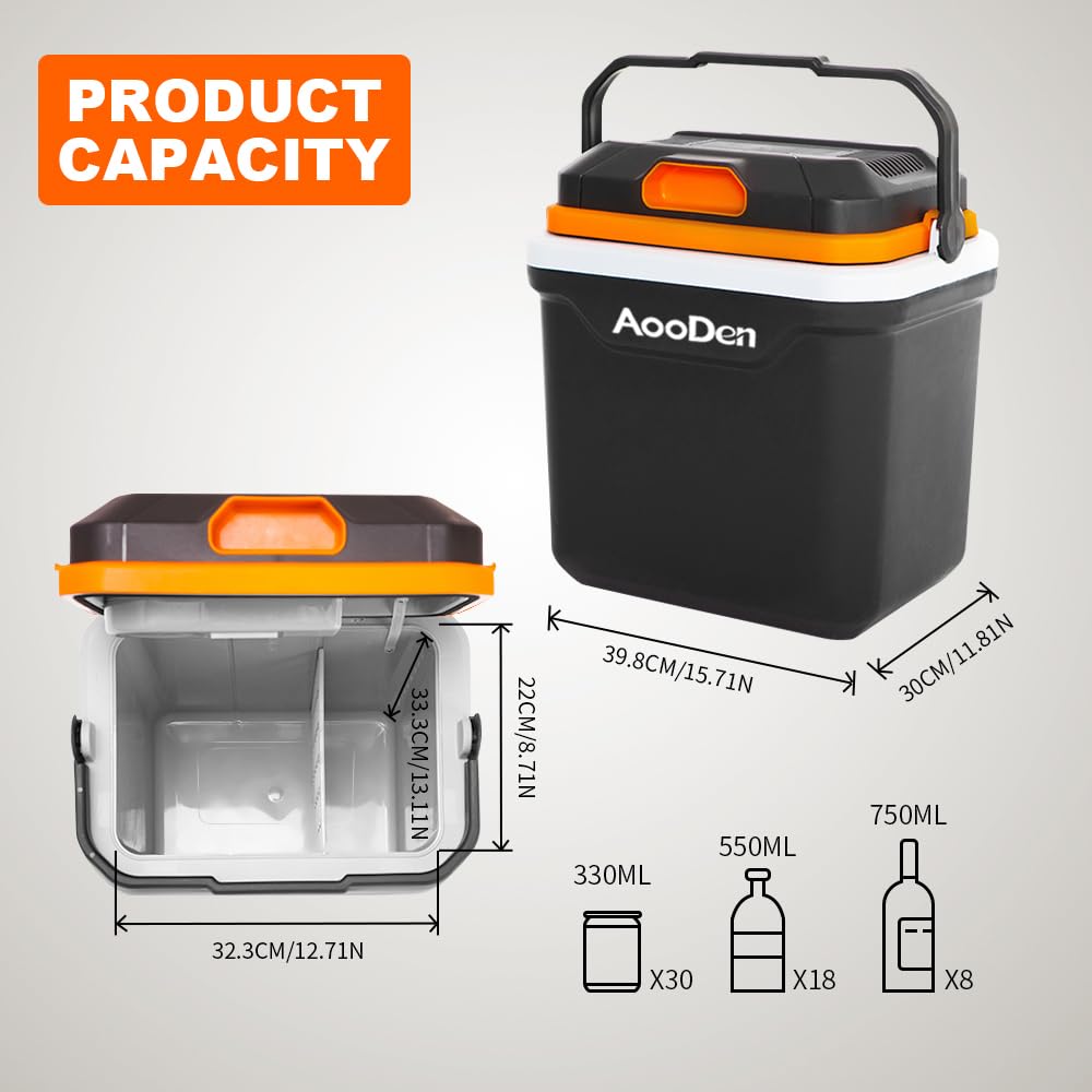 AooDen cooler with 12V and 110V cables ready for car and home use