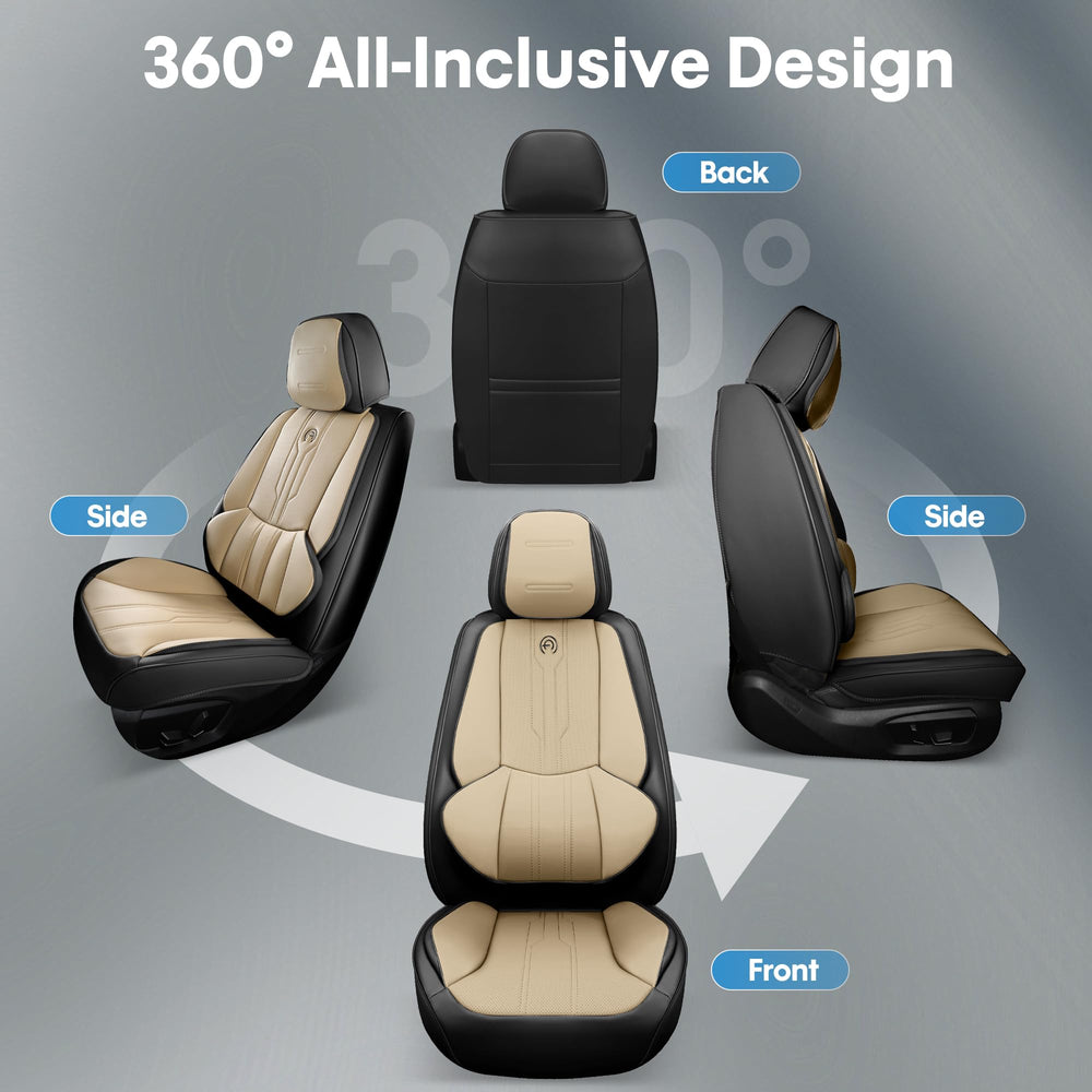 AOOG car seat covers full set durable leather feel protects seats