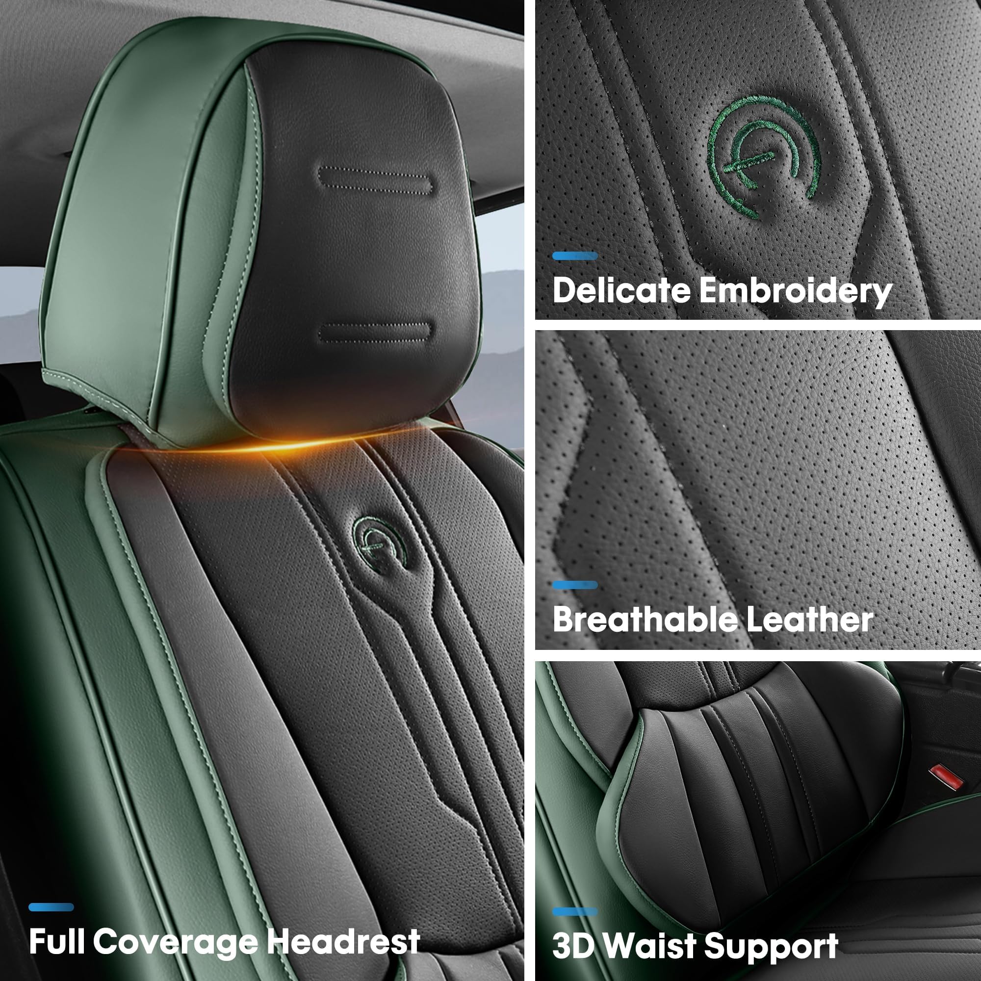 AOOG premium faux leather material provides soft feel and easy cleaning