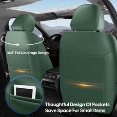 AOOG seat covers for GMC Sierra crew cab; side view highlights premium fit