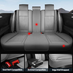 AOOG non-slip silicone bottom keeps the seat cover in place.