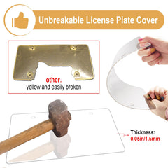 Aootf clear license plate cover on the rear area with unobstructed visibility