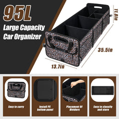 AOPHY leopard trunk organizer adjustable dividers simplify customization for different gear