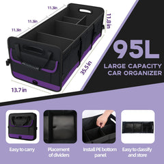 AOPHY trunk organizer showing mesh pockets for small items.