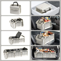 AOPHY trunk organizer with collapsible cover helps keep cargo organized and space-efficient