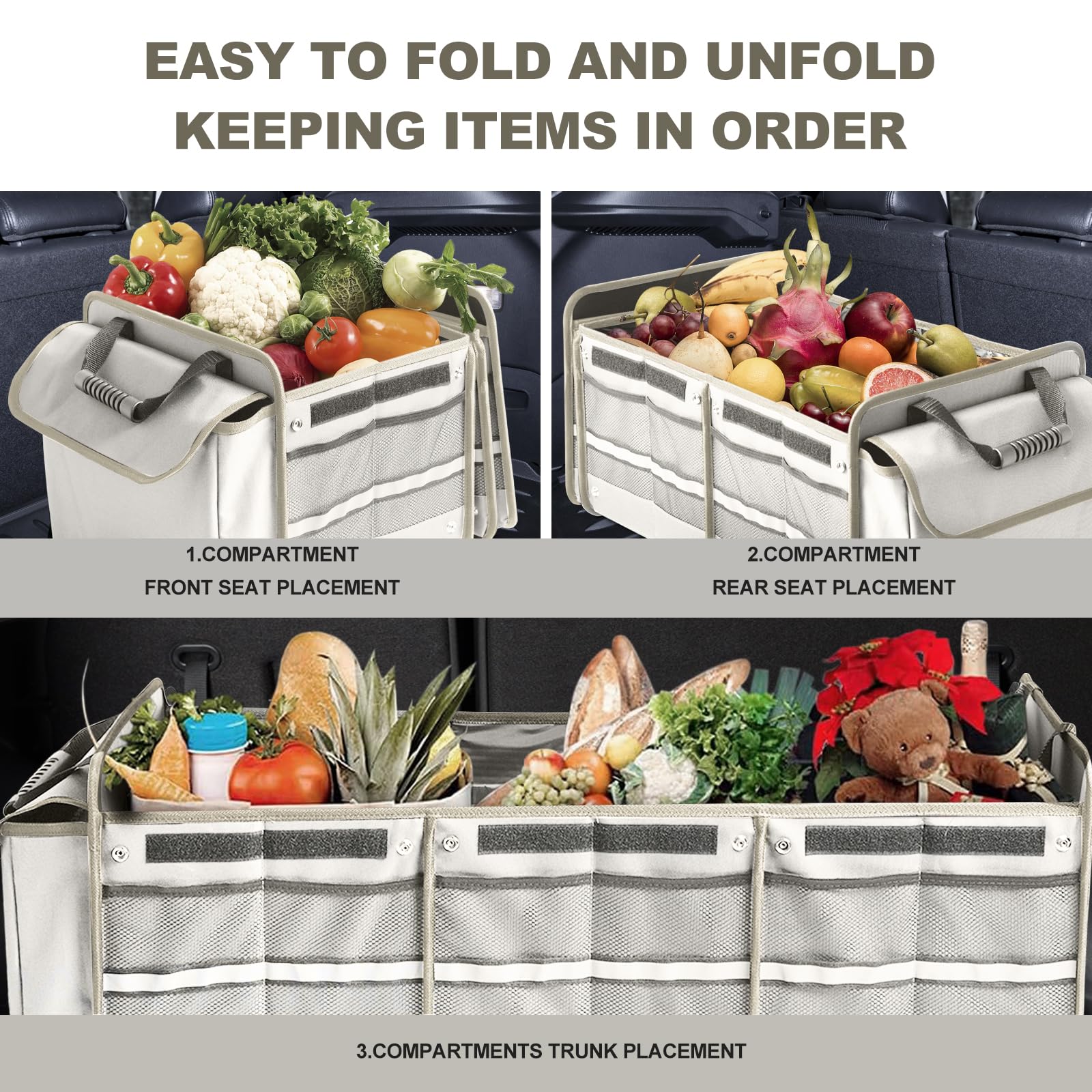 AOPHY trunk organizer folds flat for effortless storage when not in use