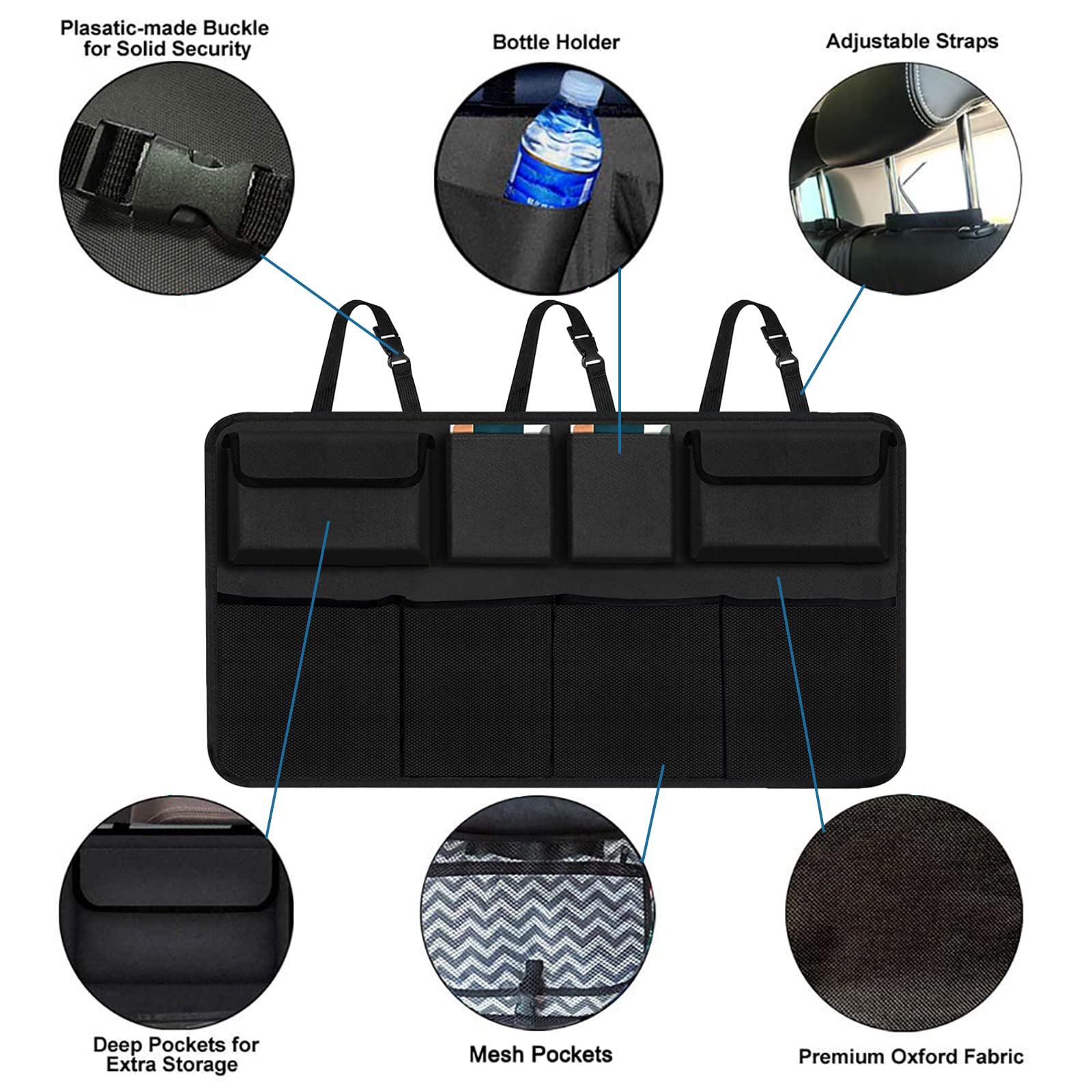 AOPHY large-pocket design with lids containing clutter and reducing noise