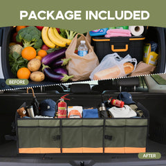 AOPHY trunk organizer features non-slip bottom strips to prevent sliding during drives.