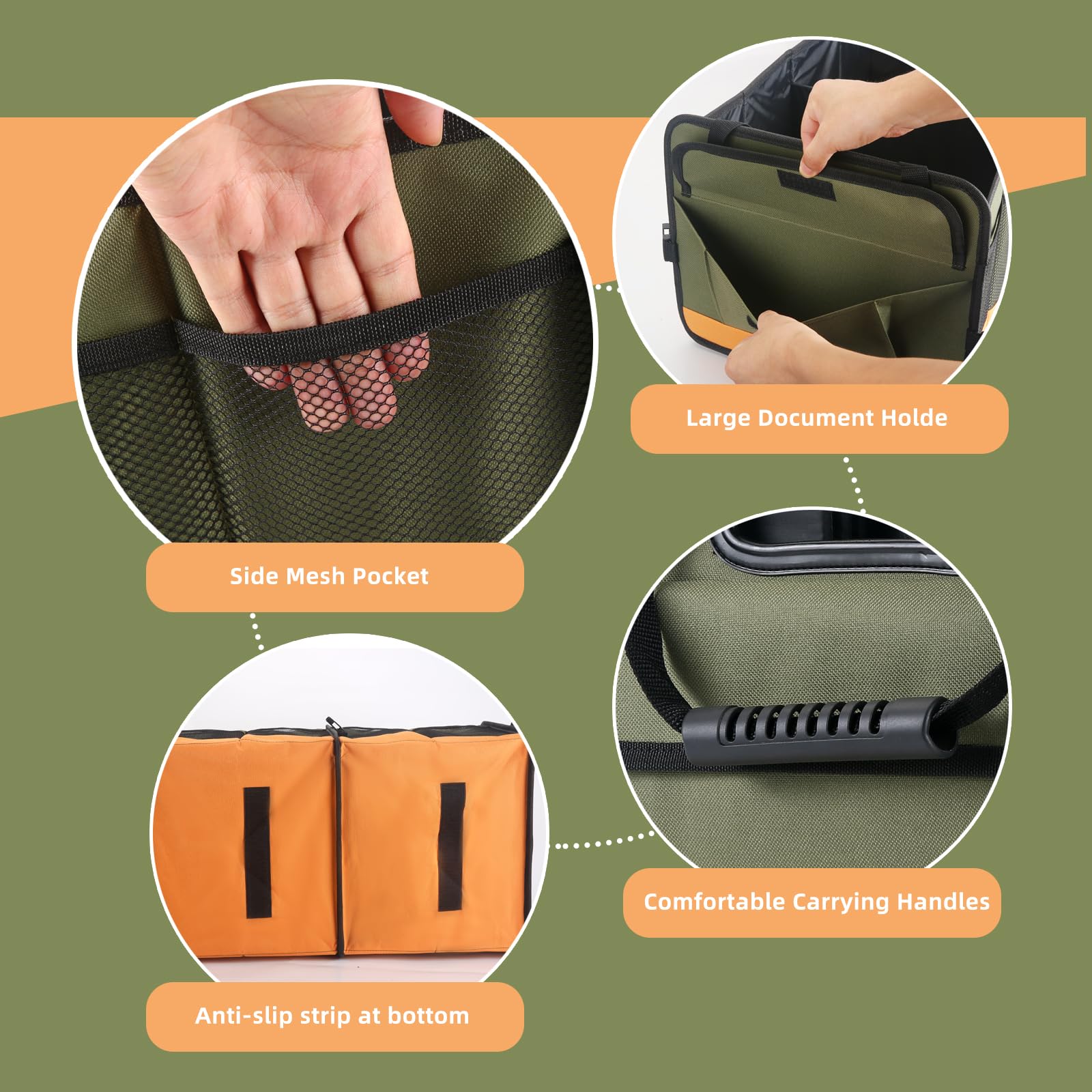 AOPHY wear-resistant 600D Oxford material withstands daily use in the car.