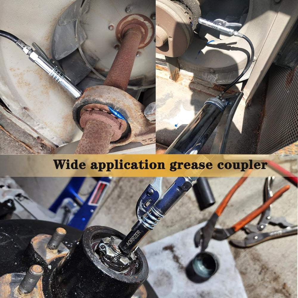 AORRZER 12-inch spring hose provides flexible, leak-free reach.