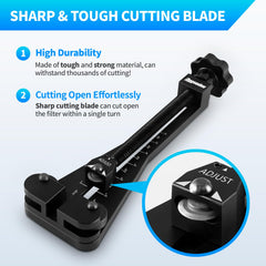 AOOSEDOO oil filter cutter cutting blade ready for smooth openings of filters.
