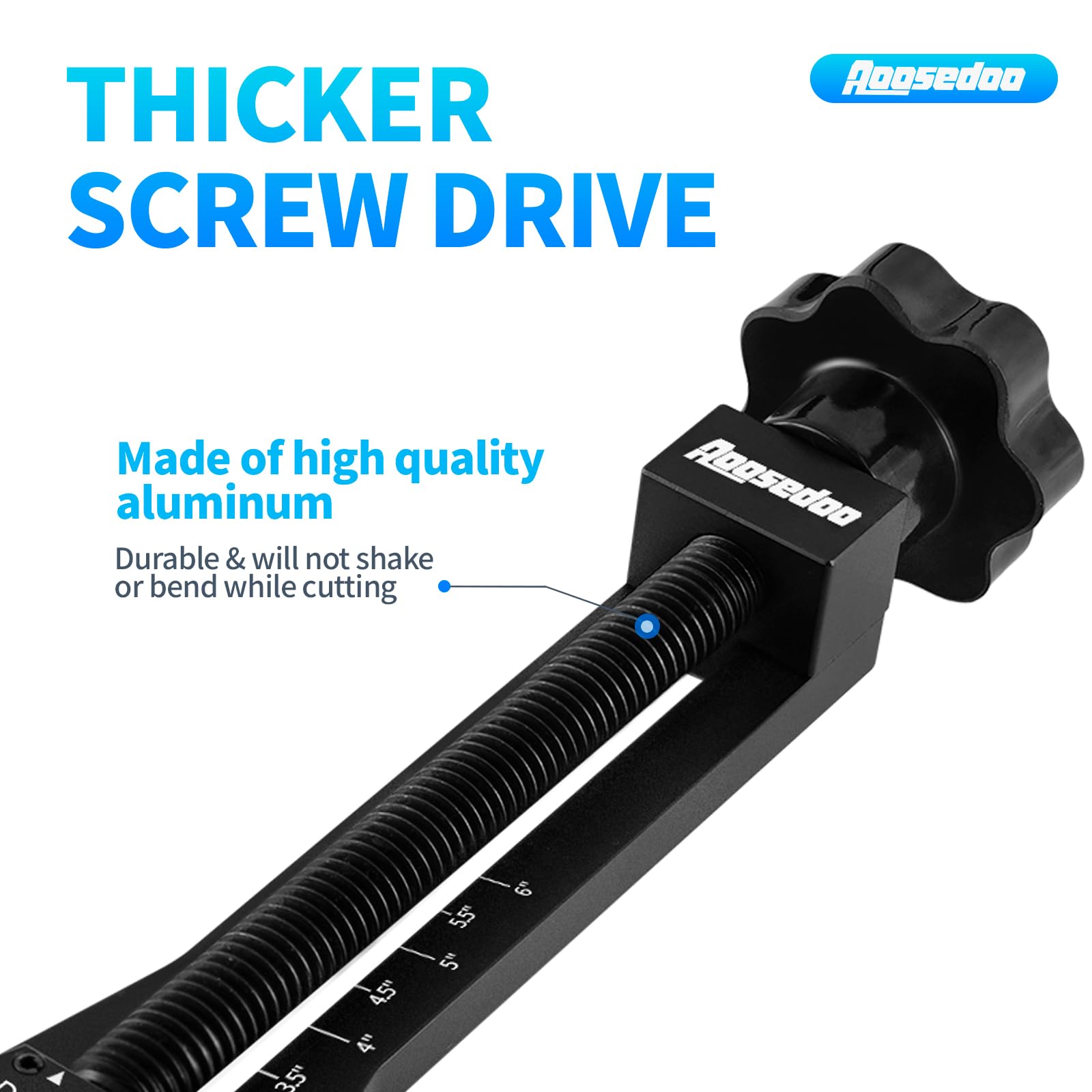 AOOSEDOO oil filter cutter with disk platform highlights stable support during cuts.