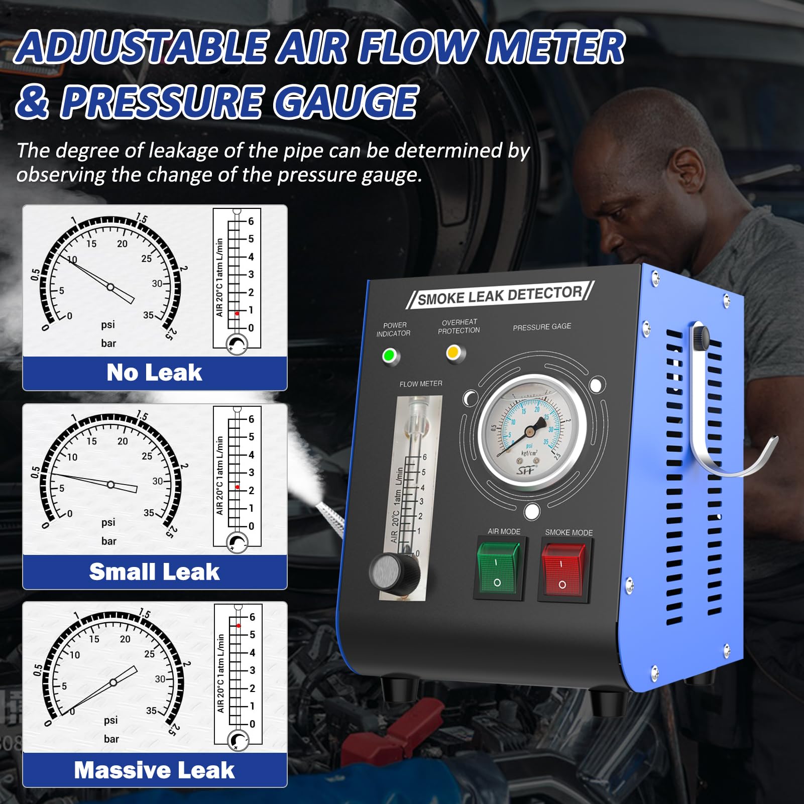 Aoteda 12V DC power enables portable, on-site testing.