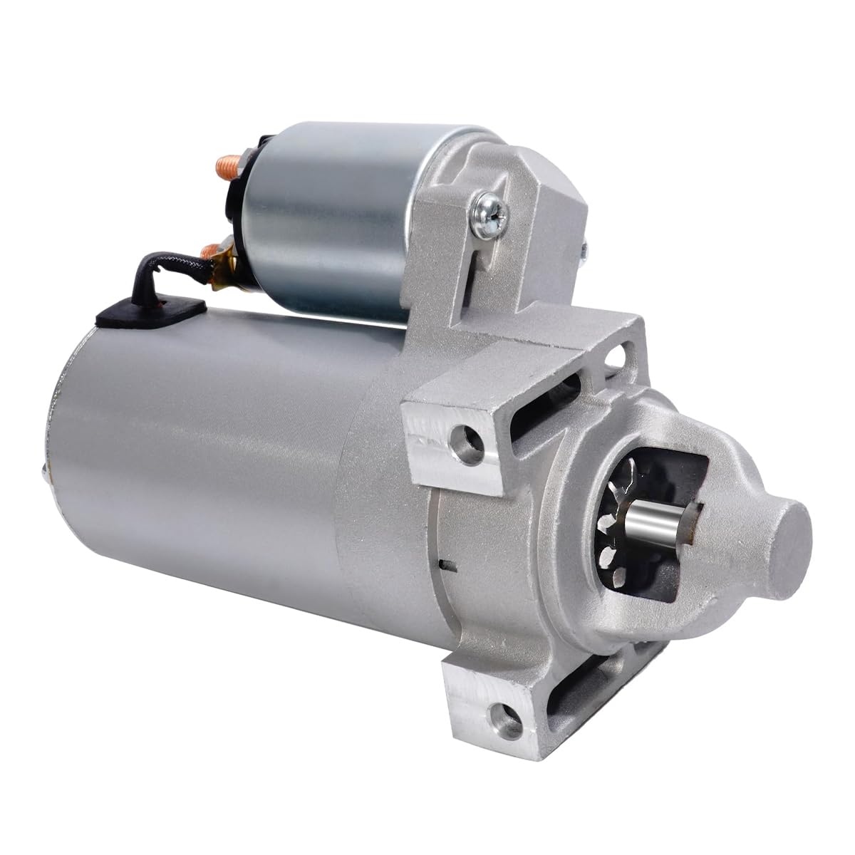 AotoParts 2509808 starter motor, front view, ready for installation.